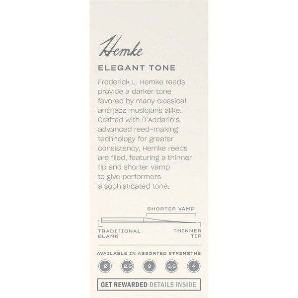 DAddario Woodwinds Hemke Baritone Saxophone 3.0